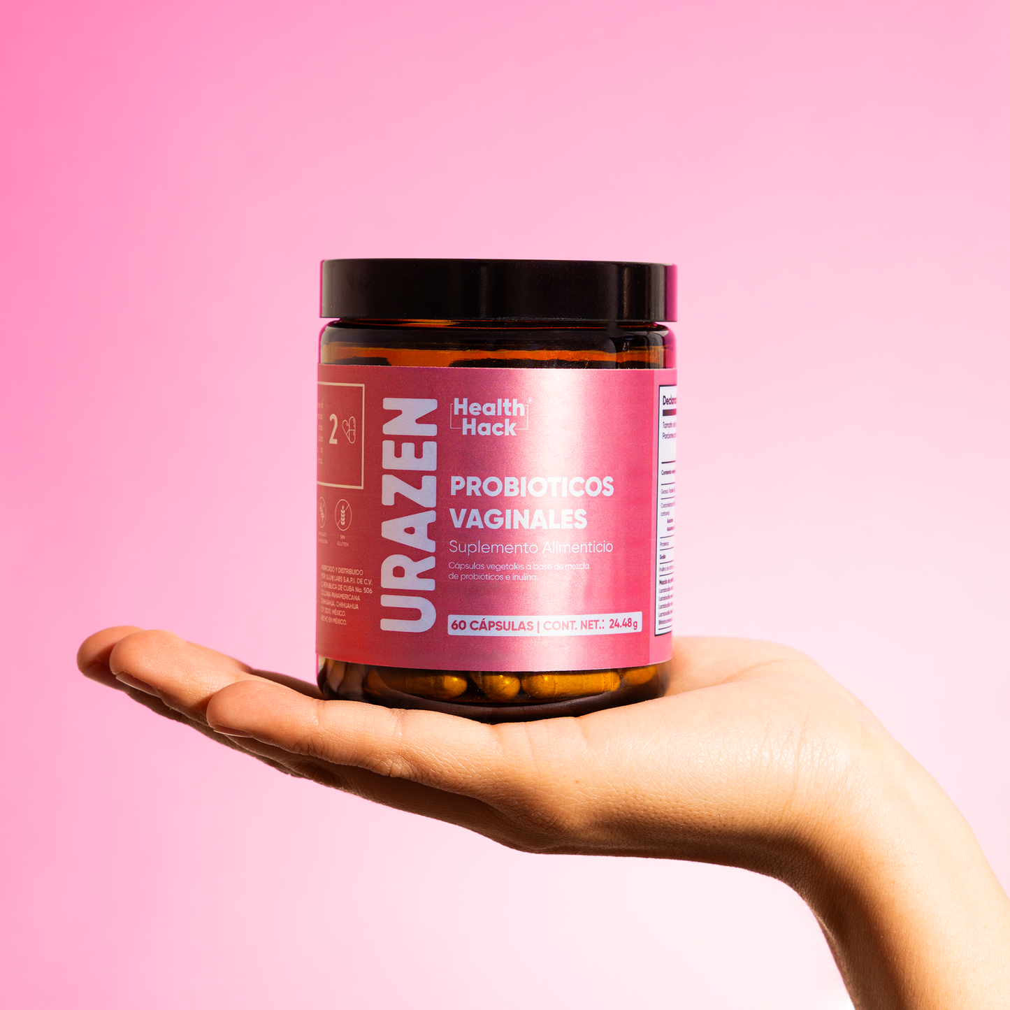 Urazen Probióticos para Mujer | 60 Cápsulas con Lactobacillus y Prebióticos para Flora Íntima y pH Saludable