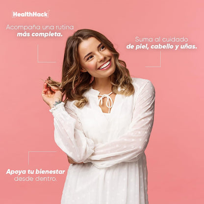 Health Hack Multi Women | Multivitamínico para Mujer con Mio-Inositol, Probióticos, Biotina y Ácido Hialurónico | Sabor Fresa, Sin Azúcar | 60 Gomitas para Adultos