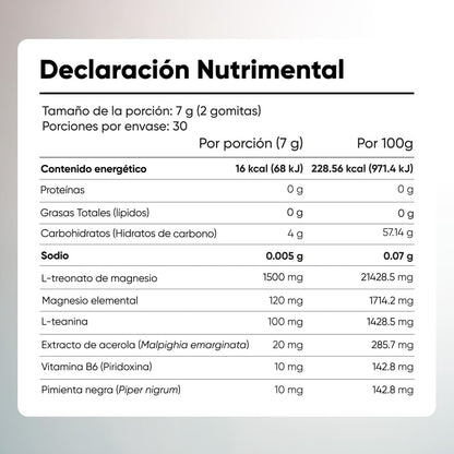 Magnesio L-Treonato en Gomitas | 1500 mg L-Treonato, 120 mg Magnesio Elemental, L-Teanina, Vitamina B6 y Pimienta Negra | Sin Azúcar, Sabor Lima Limón | Gomitas para Adultos