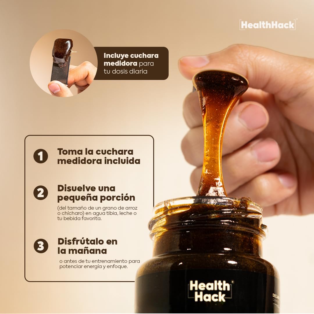 Himalaya Shilajit con Maca Negra,Zinc, Miel, Pimienta Negra, Limón y Menta 100 g