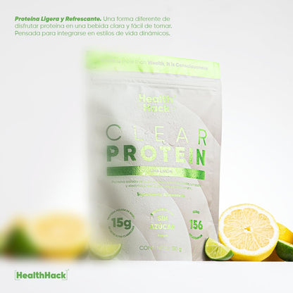Clear Whey Protein Isolate en Polvo con Electrolitos | 15g Proteína, Zinc, Sodio y Potasio | 10 Porciones para Recuperación e Hidratación