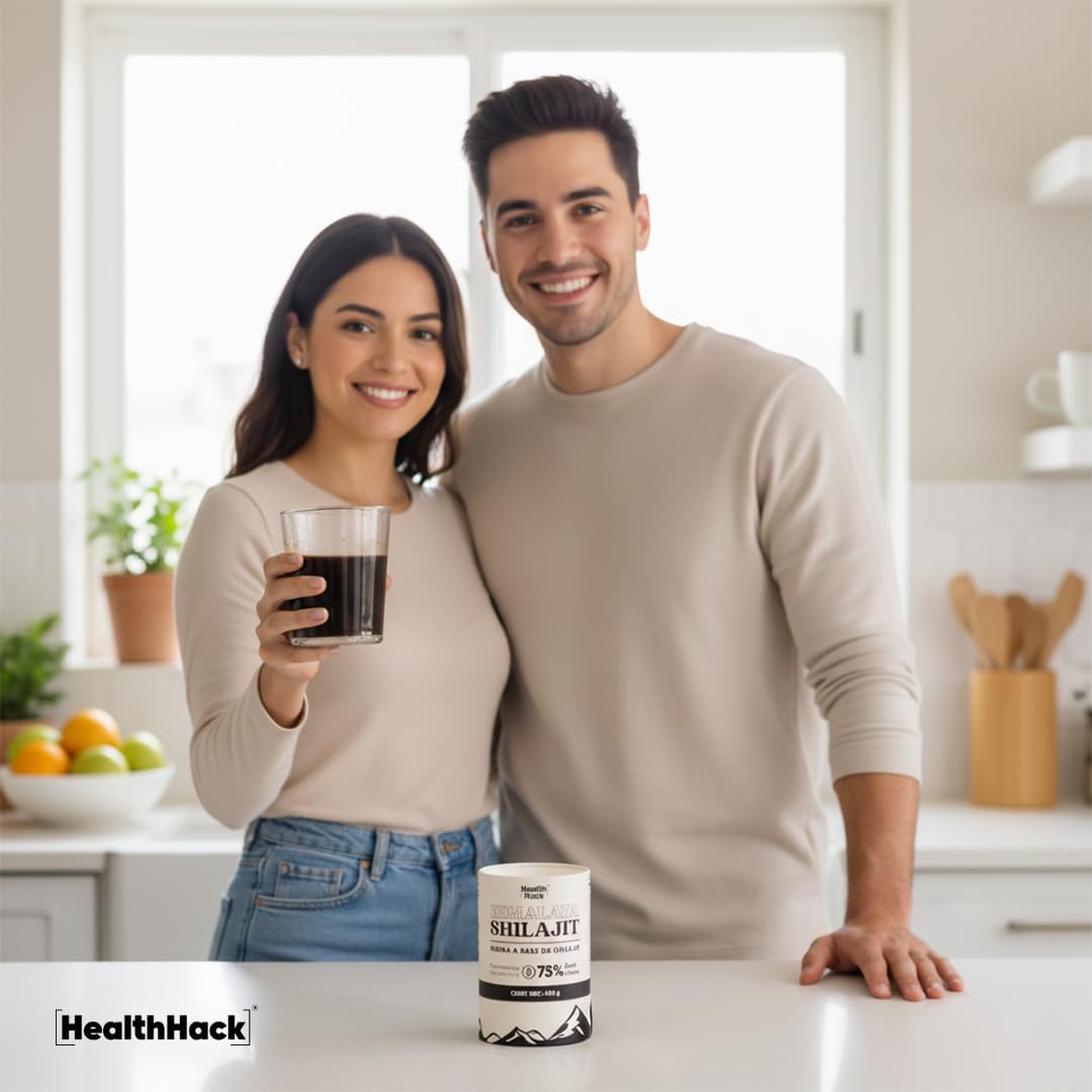 Himalaya Shilajit con Maca Negra,Zinc, Miel, Pimienta Negra, Limón y Menta 100 g