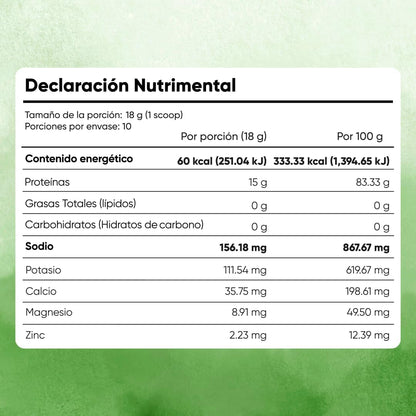 Clear Whey Protein Isolate en Polvo con Electrolitos | 15g Proteína, Zinc, Sodio y Potasio | 10 Porciones para Recuperación e Hidratación