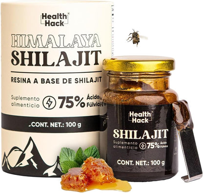 Himalaya Shilajit con Maca Negra,Zinc, Miel, Pimienta Negra, Limón y Menta 100 g