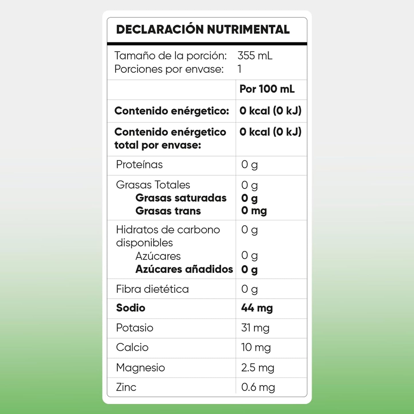 Bebida Gasificada con Electrolitos Lima Limón | Sin Azúcar, 0 Calorías y Sin Cafeína | 8 Latas de 355 ml para Hidratación y Recuperación Física