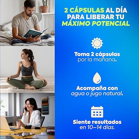 Nootropico para la Mente con Complejo B, Melena de Leon, suplemento natural para Concentracion, Memoria y Agilidad Mental | con L-Carnitina, Bacopa Monnieri, L-Tirosina y Semilla de Uva | 60 capsulas