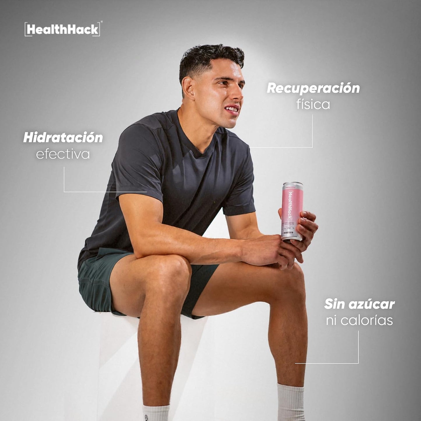 Bebida Gasificada con Electrolitos Fresa Kiwi | Sin Azúcar, 0 Calorías y Sin Cafeína | 8 Latas de 355 ml para Hidratación y Recuperación Física