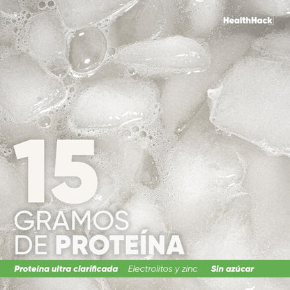Clear Whey Protein Isolate en Polvo con Electrolitos | 15g Proteína, Zinc, Sodio y Potasio | 10 Porciones para Recuperación e Hidratación
