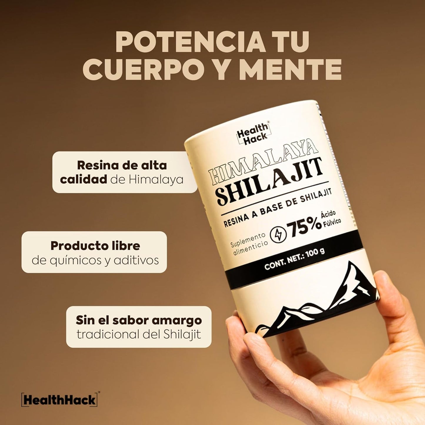 Himalaya Shilajit con Maca Negra,Zinc, Miel, Pimienta Negra, Limón y Menta 100 g