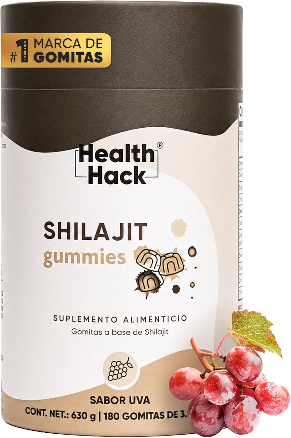 Gomitas de Shilajit con Maca Negra, Maca Roja, Zinc y Pimienta Negra | Energía y Vitalidad para Adultos | 500 mg Shilajit por porción