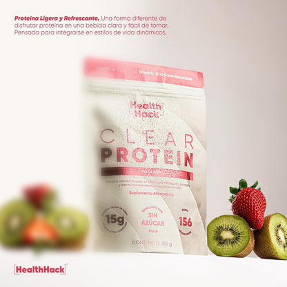 Clear Whey Protein Isolate en Polvo con Electrolitos | 15g Proteína, Zinc, Sodio y Potasio | 10 Porciones para Recuperación e Hidratación