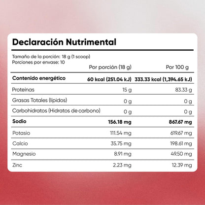 Clear Whey Protein Isolate en Polvo con Electrolitos | 15g Proteína, Zinc, Sodio y Potasio | 10 Porciones para Recuperación e Hidratación