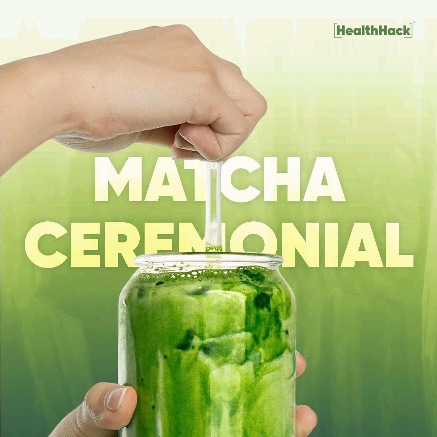 Matcha Ceremonial con Colágeno Hidrolizado en Polvo | 10g Péptidos Tipo I y III, 120mg Ácido Hialurónico, 100mg L-Teanina, Vitamina C y Zinc | 226g 20 Porciones para Piel, Cabello y Bienestar