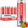 Bebida Gasificada con Electrolitos Fresa Kiwi | Sin Azúcar, 0 Calorías y Sin Cafeína | 8 Latas de 355 ml para Hidratación y Recuperación Física