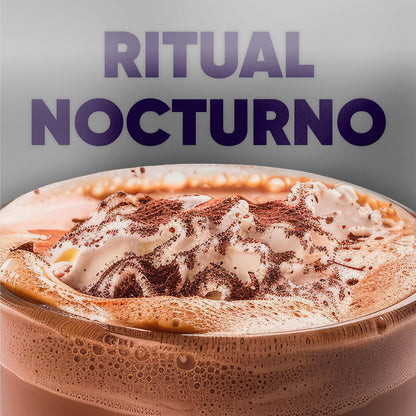 Health Hack Hot Cocoa Noche | Magnesio, GABA, L-Teanina, 5-HTP y Pasiflora | Bebida de Cacao en Polvo Sin Azúcar | 30 Porciones para Relajación y Descanso Nocturno