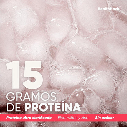 Clear Whey Protein Isolate en Polvo con Electrolitos | 15g Proteína, Zinc, Sodio y Potasio | 10 Porciones para Recuperación e Hidratación