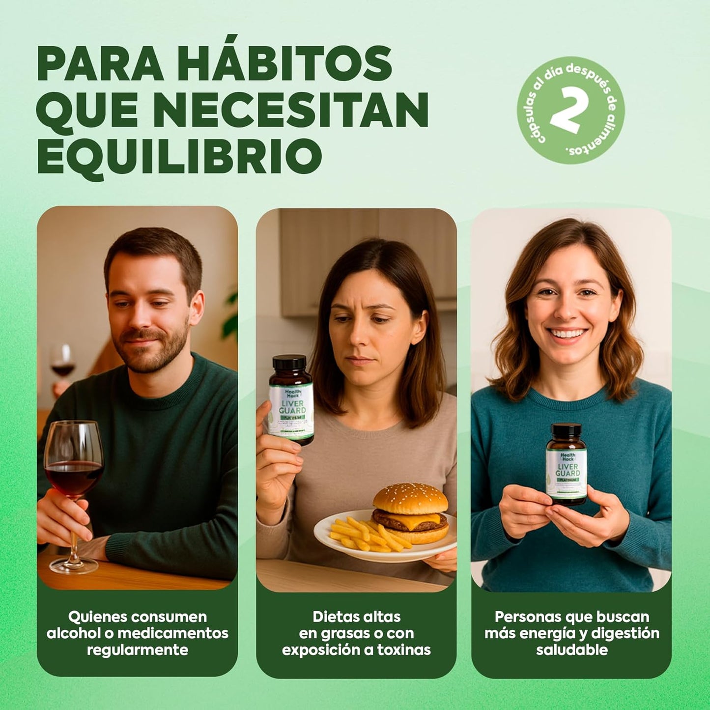 Liver Guard Platinum Suplemento Natural para Bienestar Hepático | 60 Cápsula