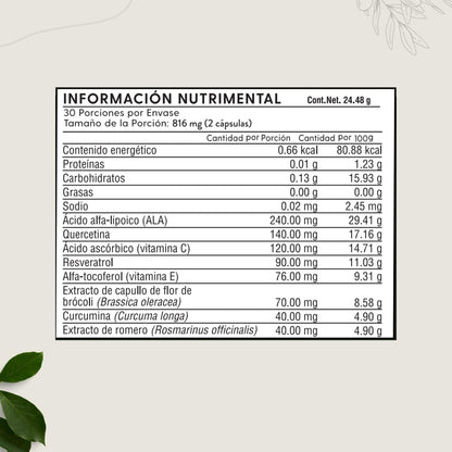 Anti-Ox-Nrf2 Suplemento Antiox de para un Envejecimiento Saludable | Sustituto de GNMX