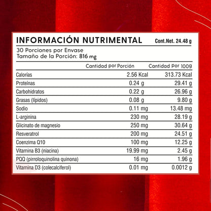 Blood Flow con PQQ y Coq10 Suplemento Circulación Sanguínea | Salud Cardiovascular
