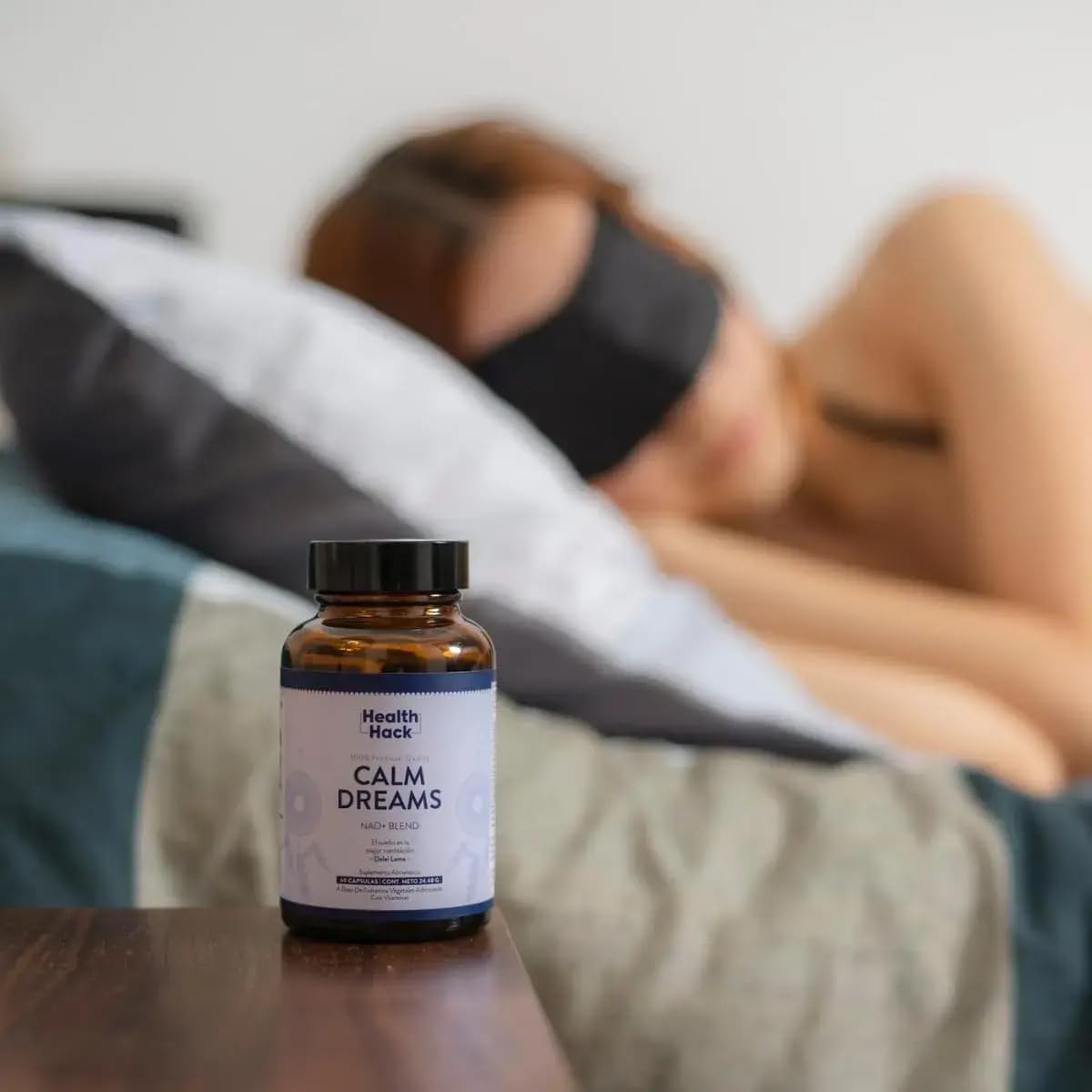 Calm Dreams Suplemento Natural para Relajación Nocturna | Vegano, Sin Azúcar ni Melatonina