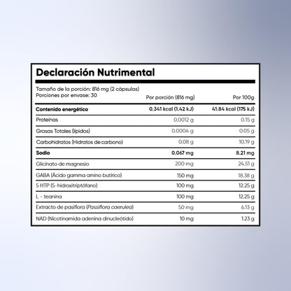 Calm Dreams Suplemento Natural para Relajación Nocturna | Vegano, Sin Azúcar ni Melatonina