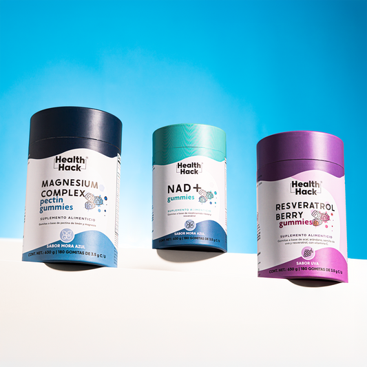 Eternal Glow Gummy Kit NAD+, Magnesio Complex y Resveratrol 1000 mg