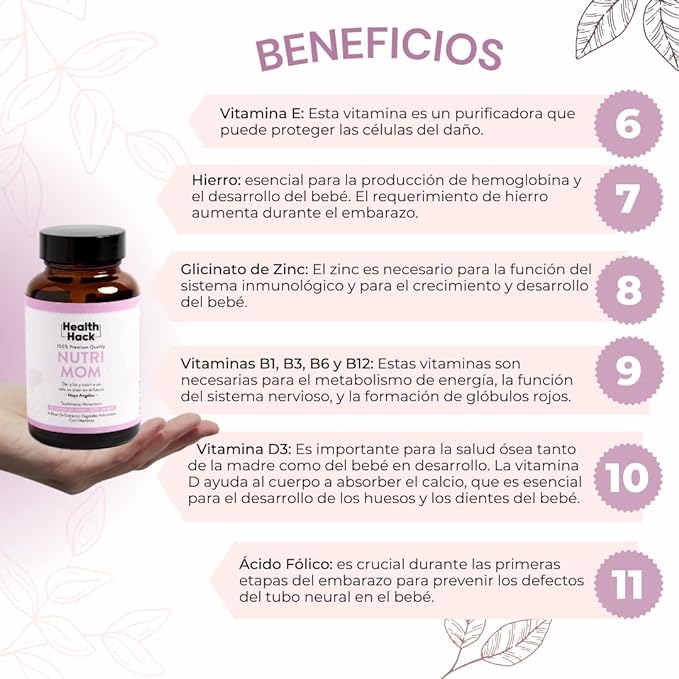 Suplemento Prenatal NutriMom Embarazo y Lactancia