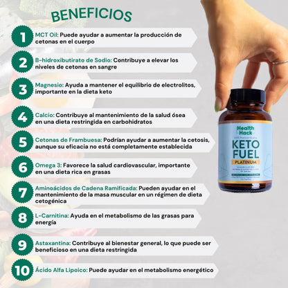 Keto Fuel Platinum  Avanzado Soporte para Cetosis en KetO | Optimiza Tu Rendimiento
