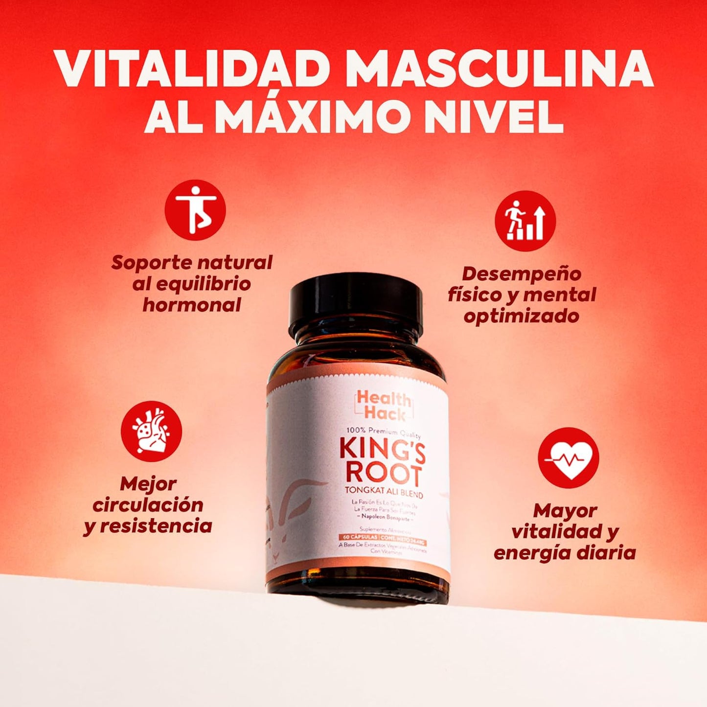 Kings Root Suplemento Masculino Avanzado para Vitalidad y Potencia