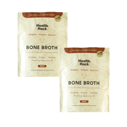 2 Pack - Caldo de Hueso Instantáneo en Polvo Delicioso Bone Broth