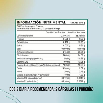 Meno Support Platinum Suplemento Contra Síntomas de Menopausia | Equilibrio Hormonal  Fórmula premium con CoQ10