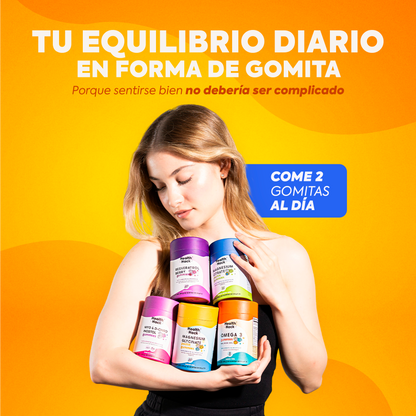 Glicinato de Magnesio en Gomitas 410 mg - 180 Gomitas para 3 meses - Sin Azúcar