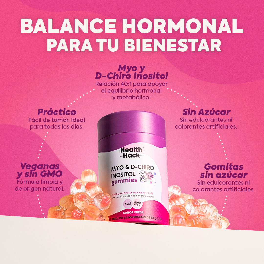Health Hack Myo y D-Chiro Inositol Ratio 40:1 en Gomitas | 180 o 60 Gomitas