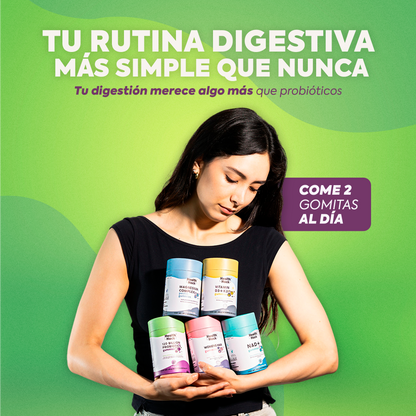 120 Billion Probioticos 14 Cepas | 180 Gomitas para 3 Meses | Con Inulina de Agave, Aloe Vera, Enzimas Digestivas y Prebioticos | Sin Azucar