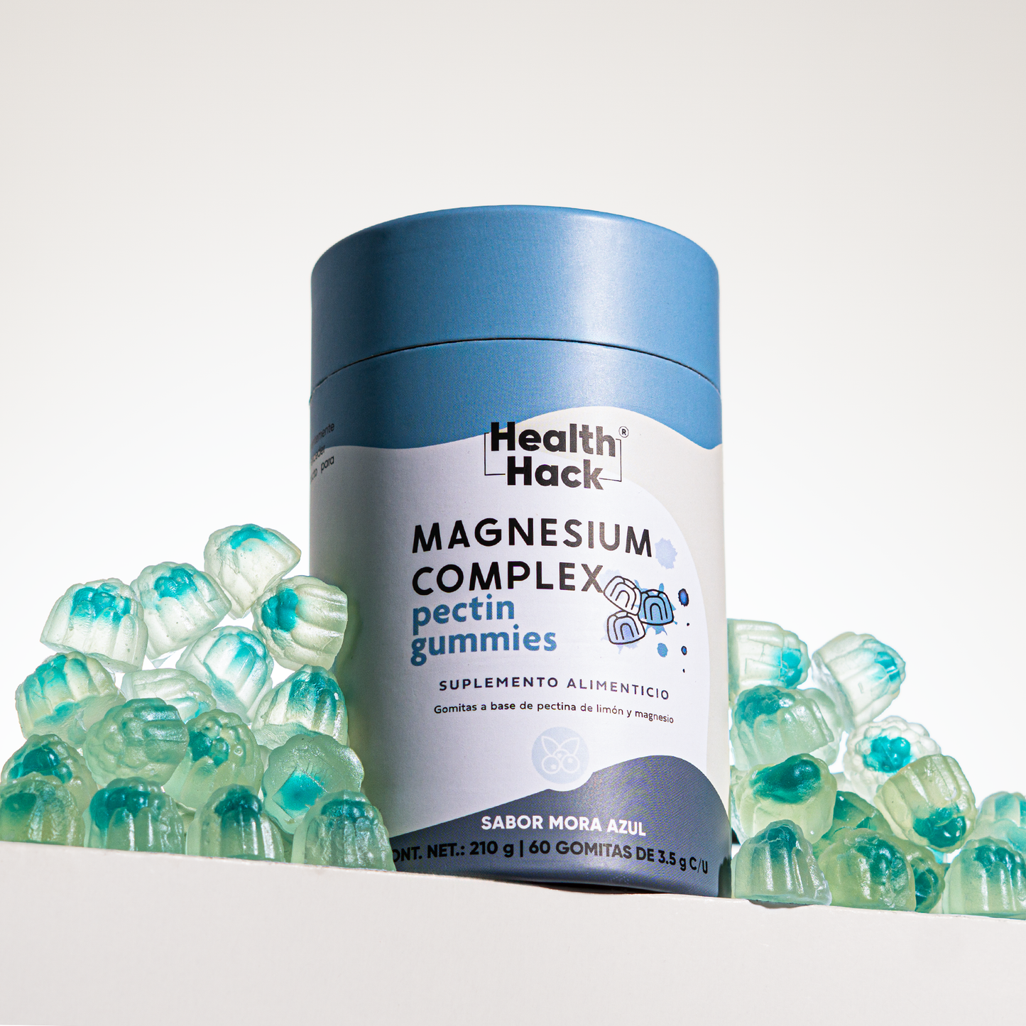 Magnesio Complex en Gomitas | 180 o 60 Gomitas | 6 Formas de Magnesio: Glicinato, Citrato, Treonato, Orotato, Malato y Lactato, Vitamina B6 y D3 | Sin Azúcar