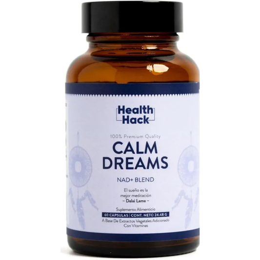 Calm Dreams Suplemento Natural para Relajación Nocturna | Vegano, Sin Azúcar ni Melatonina