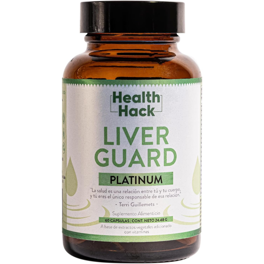 Liver Guard Platinum Suplemento Natural para Bienestar Hepático | 60 Cápsula